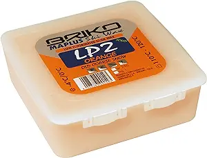 Briko-Maplus LP2 Orange Low Fluorinated Ski and Snowboard Solid Wax - A superior fluoro-free alternative for pristine slopes. 250 grams of excellence