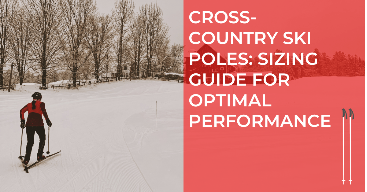 Illustration of a cross-country skier with properly sized poles for optimal performance.