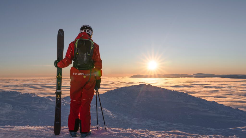 A scenic view of the snow-covered slopes in Åre, Sweden, showcasing the premier Alpine ski destination.