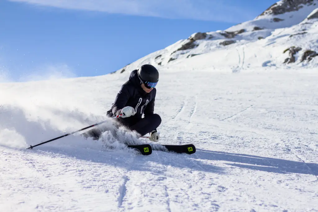 Nordica Cruise 80 ski boots being tested on the slope by our dedicated tester.