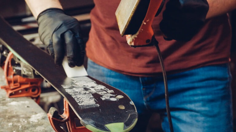 The art of precision: A craftsman enhances ski performance with meticulous paraffin wax tuning